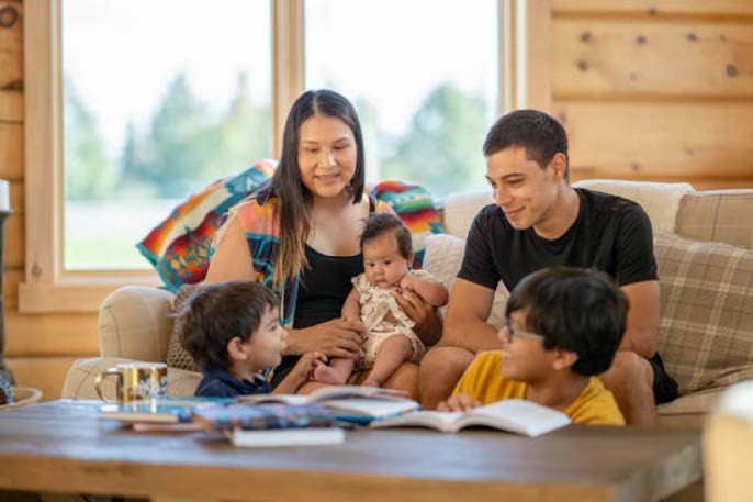 native family at home